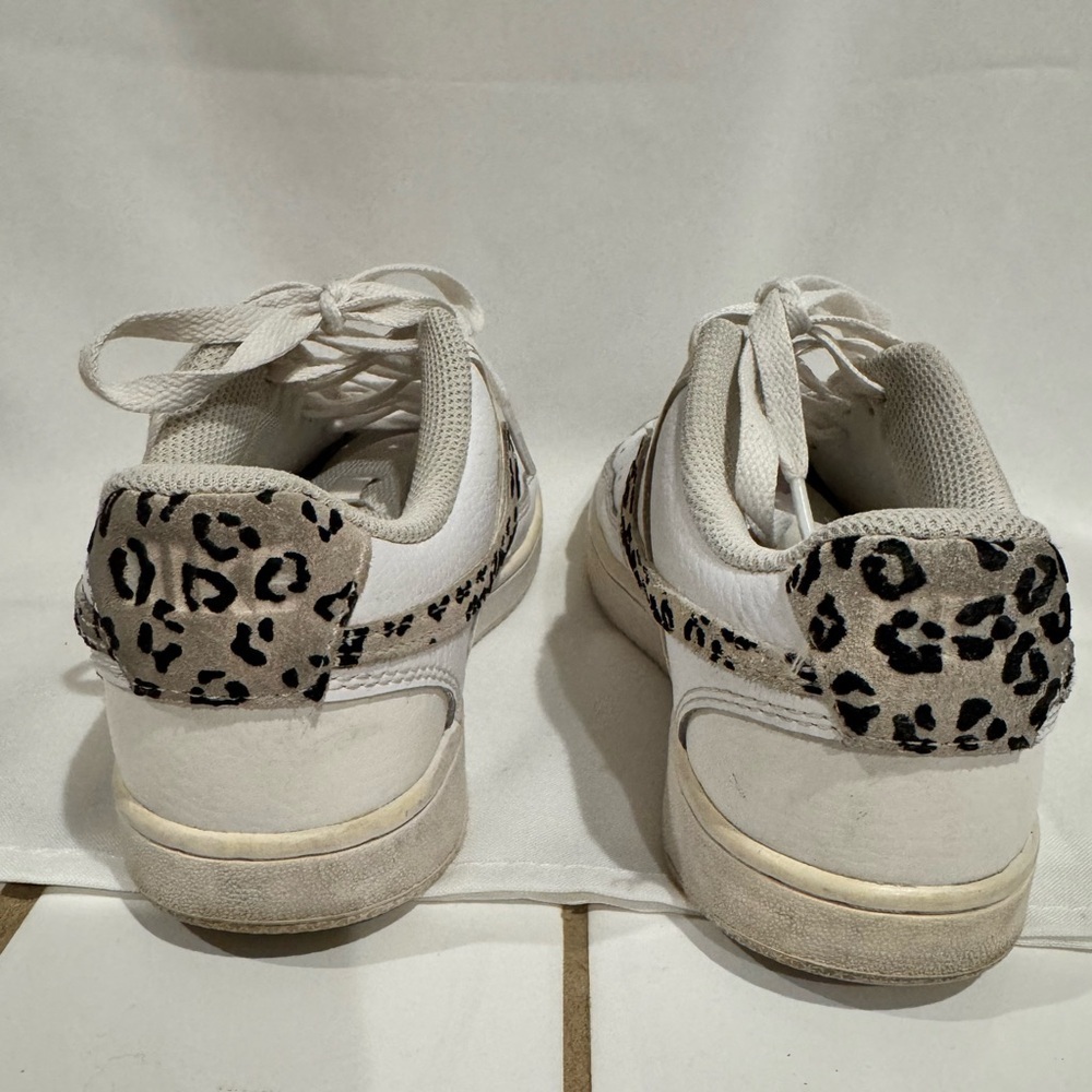 Nike White and Black Cheetah Print Sneakers - Picture 3 of 7